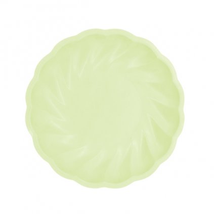 EKO - papírové talíře kulaté - Vert Decor, pastelově zelené - 22,9 cm 6 ks  /BP