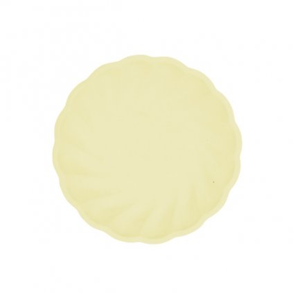 EKO - papírové talíře kulaté - Vert Decor, pastelově žluté - 18,8 cm 6 ks  /BP