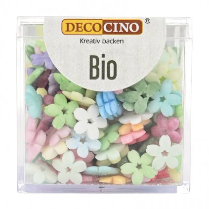 Bio dekorační směs na dorty od DecoCino 40 g - mix kytiček