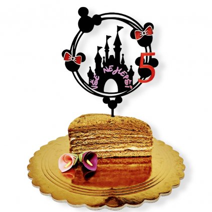 Disney zámek Vše nejlepší s číslovkou, zápich na dort Minnie a Mickey