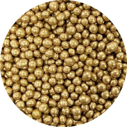 Cukrovo-rýžové perly zlaté 5 mm (60 g) Cukrářská ♡