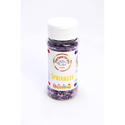 Cukrové zdobení stříbrné a fialové Provence (80 g) Cukrářská ♡