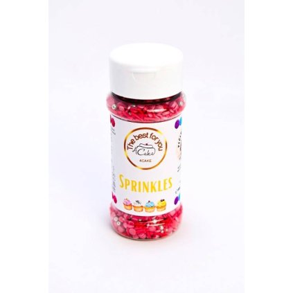 Cukrové zdobení stříbrné a červené Red Cocktail (80 g) Cukrářská ♡