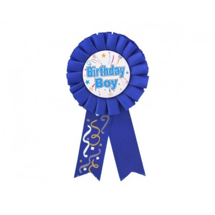 Narozeninový odznak Birthday Boy - modrý  /BP