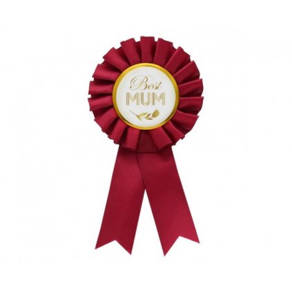 Odznak - Best Mum, bordó  /BP