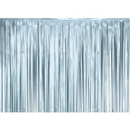 Party závěs - saténový modrý 100 x 200 cm  /BP