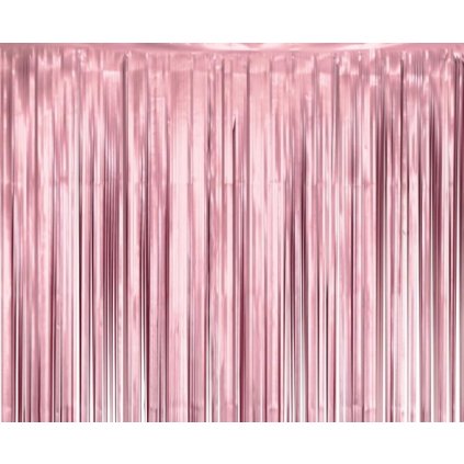 Party závěs - saténový růžový 100 x 200 cm  /BP