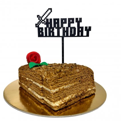 Dortová dekorace Happy Birthday - MINECRAFT s mečem