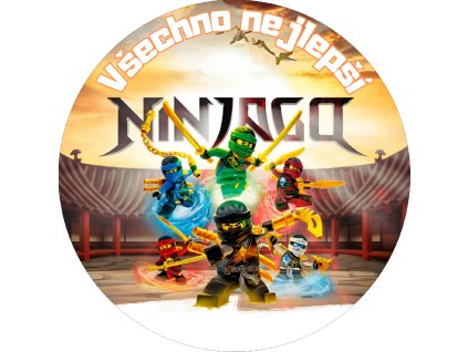 Lego Ninjago Všechno nejlepší (● materiál FONDÁNOVÝ DECORLIST ✴️)