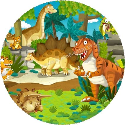 30702 1 obrazek na jedlem papiru dinosauri