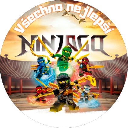 Lego Ninjago Všechno nejlepší (● materiál FONDÁNOVÝ DECORLIST ✴️)