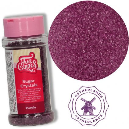 Cukrové krystalky ve fialové barvě FunCakes