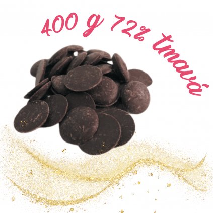 Belgická čokoláda ARABESQUE hořká Noir 72% 400g