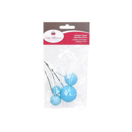 Bubbles Toppers modré 4 kusy, Cake Masters
