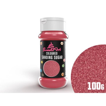 SweetArt cukrový písek vínově červený (100 g) ♡
