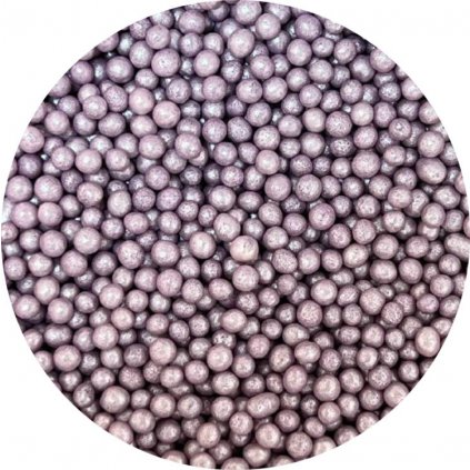 4Cake Cukrovo-rýžové perly fialové perleťové 5 mm (60 g) /D_EX6026-60