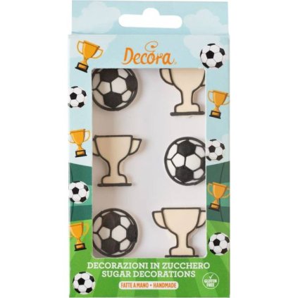 Cukrové dekorace fotbalový šampion - Decora  | Skvělé pro Váš domácí dort