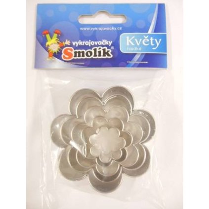 Sada vykrajovátek Květy hladké (5 ks) ♡