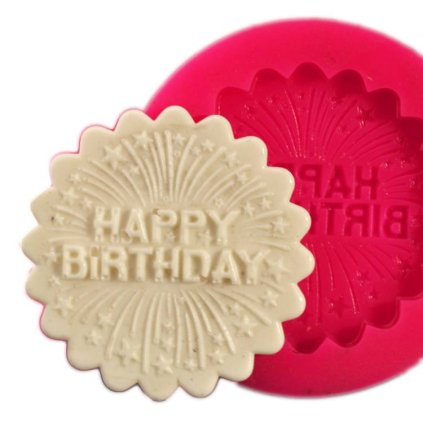 Cesil Silikonová forma Happy Birthday na cupcake ♡