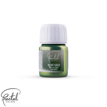 Tekutá metalická barva Fractal - Olive Gold (30 ml) ♡