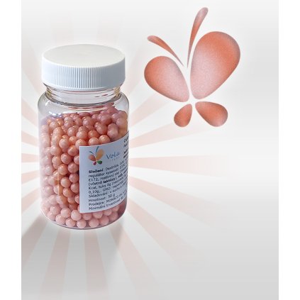 Cukrové perly rýžové 4mm (broskvové) 50 g/dóza