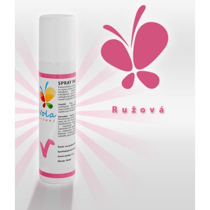Barva ve spreji pastelová na čokoládu (růžová) 100 ml/sprej (64g)