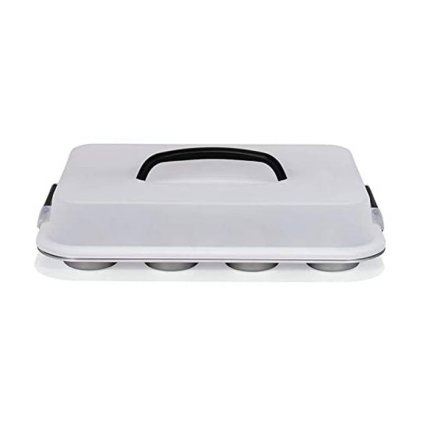 Forma na 12 muffinů s přepravním víkem prům.6, v.2,5cm