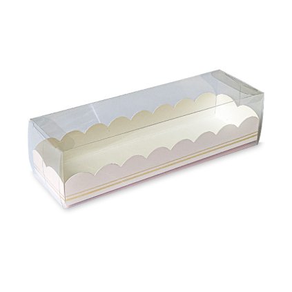 Krabička na makronky190x50 v.50 mm+vložka papír růžový 1 ks/krabička