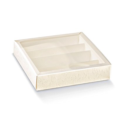 Krabička+rozdělovač 35mm+obal 145x145, (bílý dekor) 1 ks/krabička