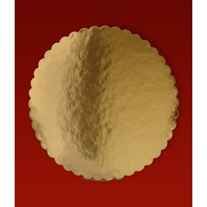 Podložka dortová 2400 lem, prům.50cm (zlato/zlatá) 10 kg/cca 21ks/bal