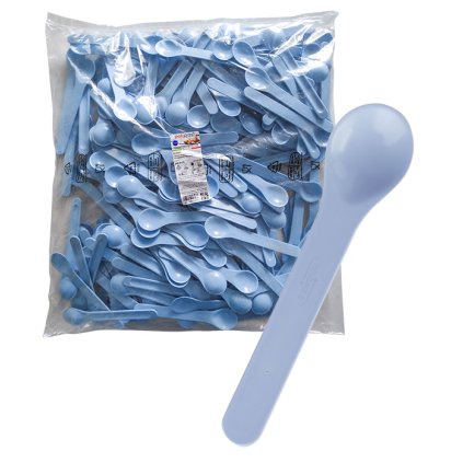 Lžičky na zmrzlinu PANCO plast PS modrá 15cm 250 ks/bal