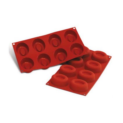 Forma silikonová (8ks velký ovál Savarin) prům.7,4x5,7; v.2,7cm