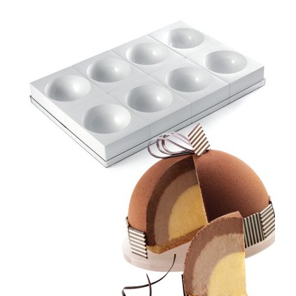 Tác s 8mi formami (polokoule) 8x654ml