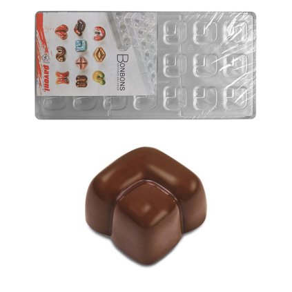 Forma na pralinky (čtverec 10g) 3x7 tvarů/forma