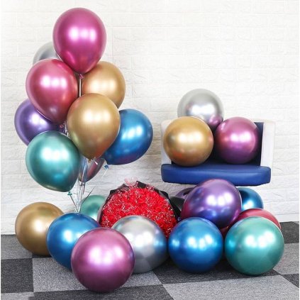 Latexové balónky metalické 50ks 25cm - Cakesicq  | Cukrářské potřeby