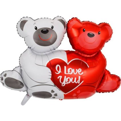 Fóliový balónek medvídci i love you 100x76cm - Cakesicq  | Cukrářské potřeby