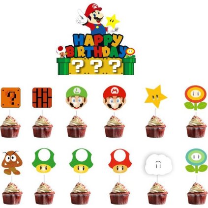Zápich do dortu a muffinů - Mario - Cakesicq  | Cukrářské potřeby