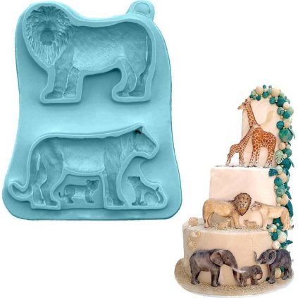 Silikonová formička - lev 15,5x11cm - Cakesicq  | Cukrářské potřeby