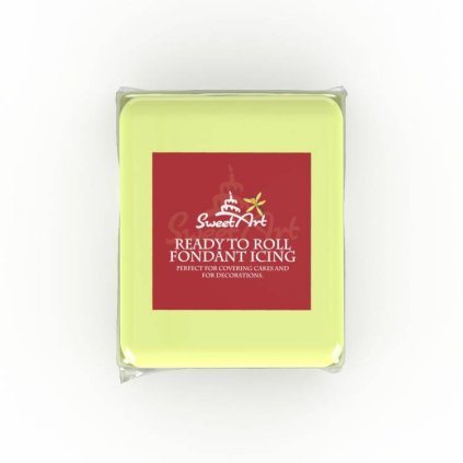 SweetArt potahovací a modelovací hmota vanilková pastelová Yellow (250 g) ♡