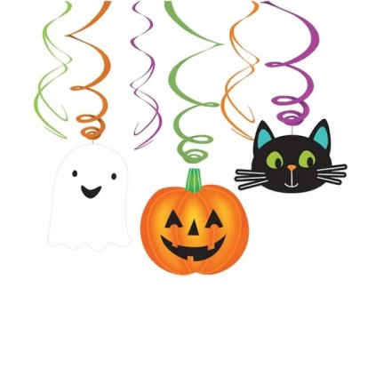 Závěsné spirály - Halloween Friends 6 ks  /BP