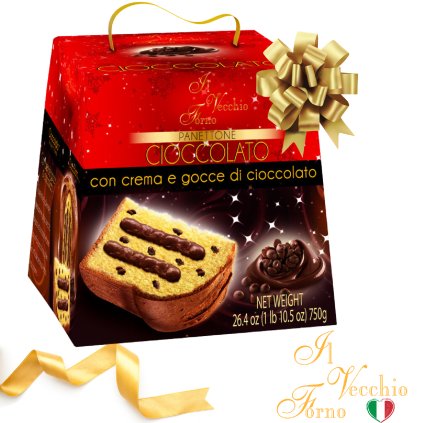 Vánoční Panettone plněné čokoládou