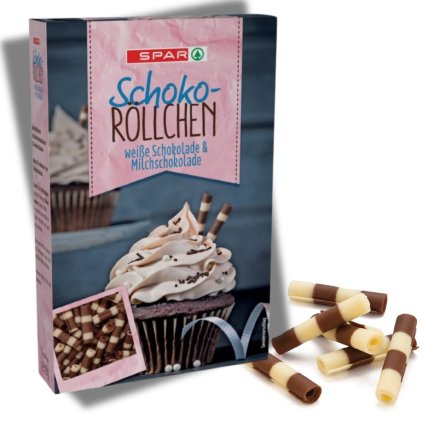 Čokoládové trubičky rolované pruhované 80g