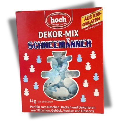 Vánoční dekorace z jedlého papíru - Sněhuláci 200ks (14g)