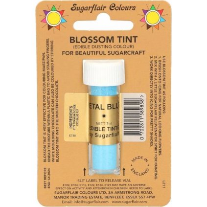 Jedlá prachová barva petal blue 7ml - Sugarflair  | Skvělé pro Váš domácí dort