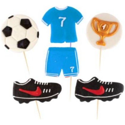 Cukrová figurka fotbal zápich do dortu - K Decor  | Skvělé pro Váš domácí dort