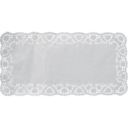 Dekorativní krajka hranatá bílá 30 x 18 cm 100 ks - Wimex | Cukrářské potřeby