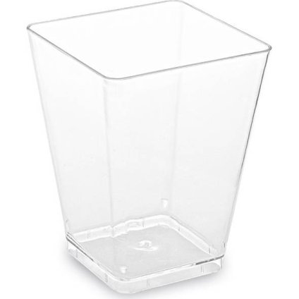 Fingerfood kelímek na panna cottu PS hranatý čirý 58x58x76mm 160ml - 20ks - Wimex  | Cukrářské potřeby