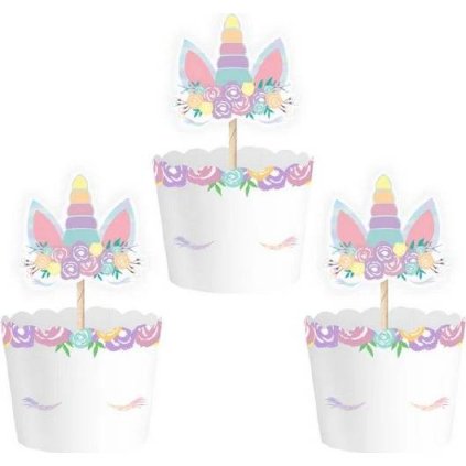 Košíčky a zápich na muffiny Unicorn 6ks - Party Pal  | Cukrářské potřeby