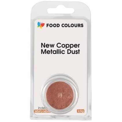 Jedlá prachová perleťová barva Food Colours New Copper Metallic Dust (2,5 g) Měděná ♡