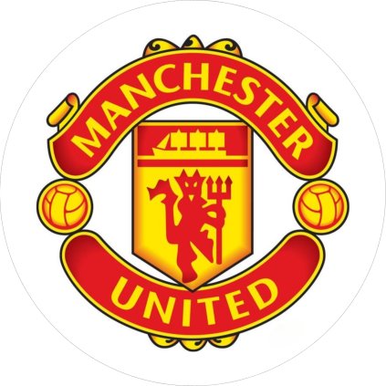 Jedlý papír fotbal Manchester logo